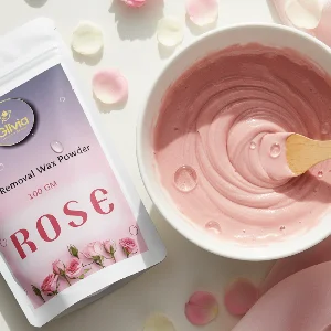 Glivia Rose Brazilian Wax Powder for Women | Face Hair Remover for Women | Upper Lip Remover | Facial Hair Removal | Bikini Wax Powder | Painless Body Bikini Waxing at Home | 100g